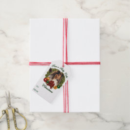 Etiqueta Para Presente Rough Collie Christmas