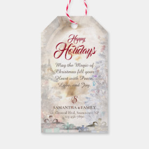 Etiqueta Para Presente Rough Collie & Kitten - Natal personalizado