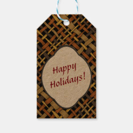 Etiqueta Para Presente Rough Graphic Burlap any Text