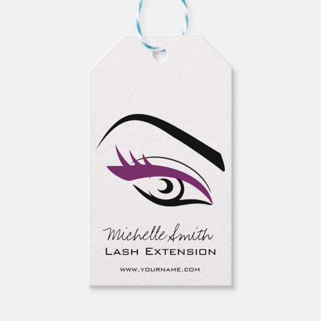 Etiqueta Para Presente Roxo Olhos longos Ícone Extensão do traço (Frente)