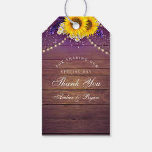 Etiqueta Para Presente Roxo Roxo-Amarelo-girassol