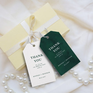 Etiqueta Para Presente Royal Esmeralda Verde & Elegante Casamento Agradec