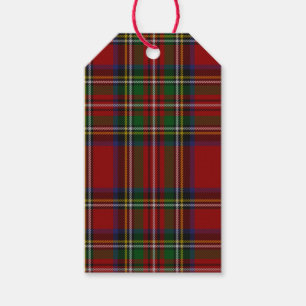 Etiqueta Para Presente Royal Stewart Tartan Xadrez tradicional Natal