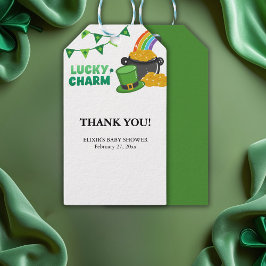 Etiqueta Para Presente Rua do Charm Shamrock, Chá de fraldas do Dia de Pa