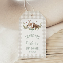 Etiqueta Para Presente Rustic Beige Woodland Baby Shower 