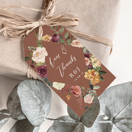 Etiqueta Para Presente Rustic Bloom Watercolor Floral Weding Favor