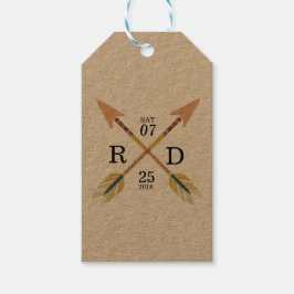 Etiqueta Para Presente Rustic & Bohemian | Seta Cruzada | Casamento Perso