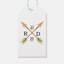 Etiqueta Para Presente Rustic & Bohemian | Seta Cruzada | Casamento Perso