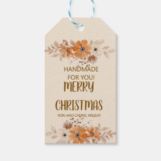 Etiqueta Para Presente Rustic Boho Floral Christmas Gift Tags