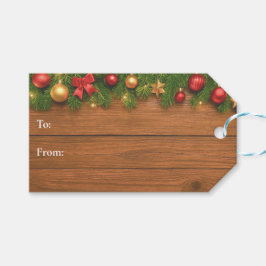 Etiqueta Para Presente Rustic Christmas Gift Tag – Customizable Holiday