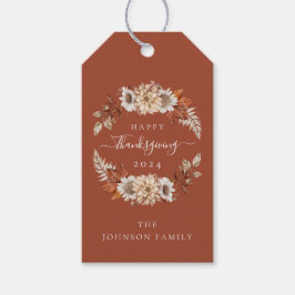 Etiqueta Para Presente Rustic Fall Deixa Feliz Ação de Graças