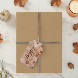 Etiqueta Para Presente Rustic Fall Maple Sai Feliz Ação de Graças