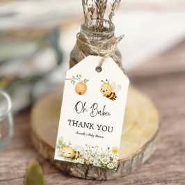 Etiqueta Para Presente Rustic Floral Daisy Oh Babee Honey Bee Baby Shower