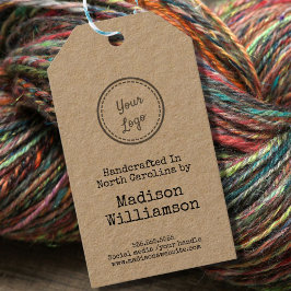 Etiqueta Para Presente Rustic Handmade in Your State Add Your Logo