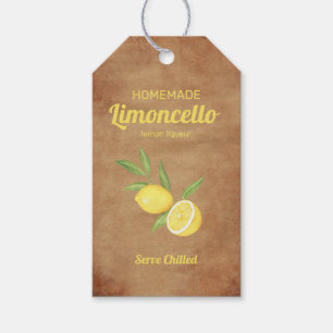 Etiqueta Para Presente Rustic Homemade Limoncello Lemon Liqueur