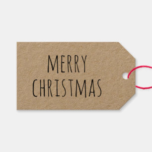 Etiqueta Para Presente Rustic Kraft Feliz Natal Feriado Minimalista
