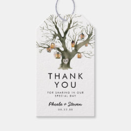 Etiqueta Para Presente Rustic Lanterns Oak Tree Casamento Favor Obrigado