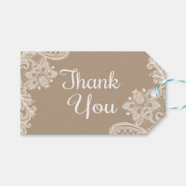 Etiqueta Para Presente Rustic Obrigado Marrom E Brancos.