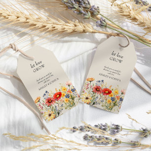 Etiqueta Para Presente Rustic Wildflower Let Love Cultivar Favor De Casam