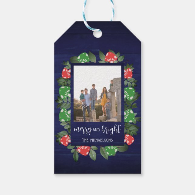 Etiqueta Para Presente Rustic Woodland Whimsical Mushrooms Christmas (Frente)