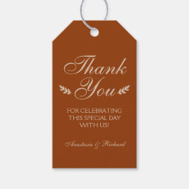 Etiqueta Para Presente Rústica Laranja Queimada Deixa Obrigado Casamento