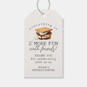 Etiqueta Para Presente S’mores Fall Bonfire Outdoor Favor de Aniversário