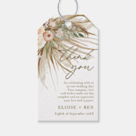Etiqueta Para Presente Sábado Terreno Pampas Grass Floral Bridal