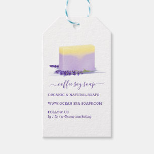 Etiqueta Para Presente Sabonete Soja Cosméticos Spa Natural Aroma Lavanda