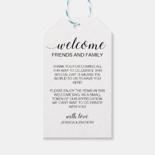 Etiqueta Para Presente Saco de boas-vindas do casamento