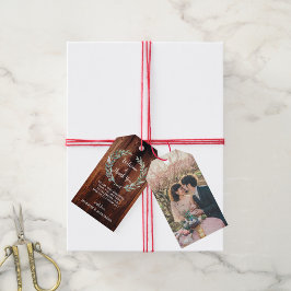 Etiqueta Para Presente Saco de boas-vindas do casamento com madeira de ce