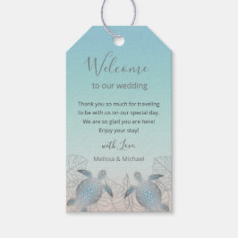 Etiqueta Para Presente Saco de Boas-vindas para Casamento na Praia com Ta