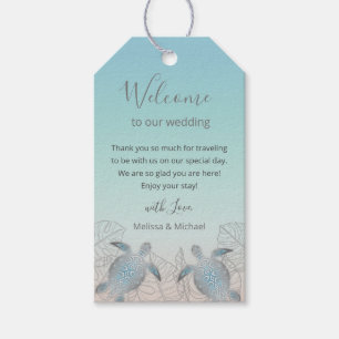 Etiqueta Para Presente Saco de Boas-vindas para Casamento na Praia com Ta