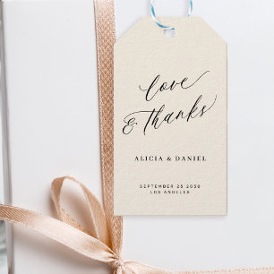Etiqueta Para Presente Saco de casamento marfim com caligrafia elegante d