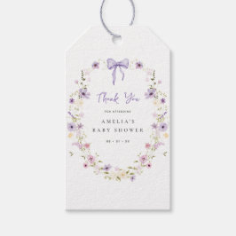 Etiqueta Para Presente Saco de Favor de Chá de Bebê de Lavanda com Etique