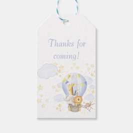 Etiqueta Para Presente Safari Animal Hot Air Balloon Gift Tag