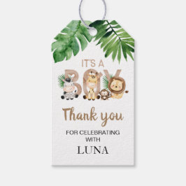 Etiqueta Para Presente Safari É um Chá de fraldas-Garoto Favorito de Pres