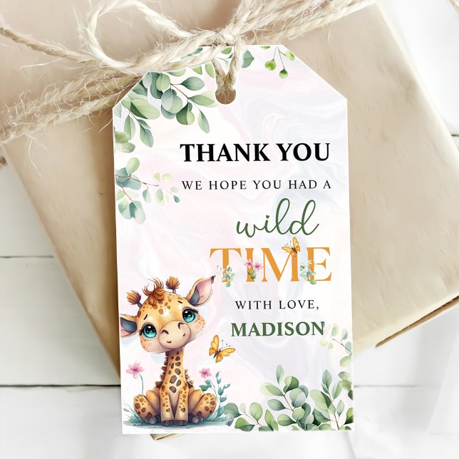 Etiqueta Para Presente Safari Jungle Animal Birthday (Criador carregado)