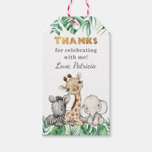 Etiqueta Para Presente Safari Wild Um Aniversário Obrigado Presente