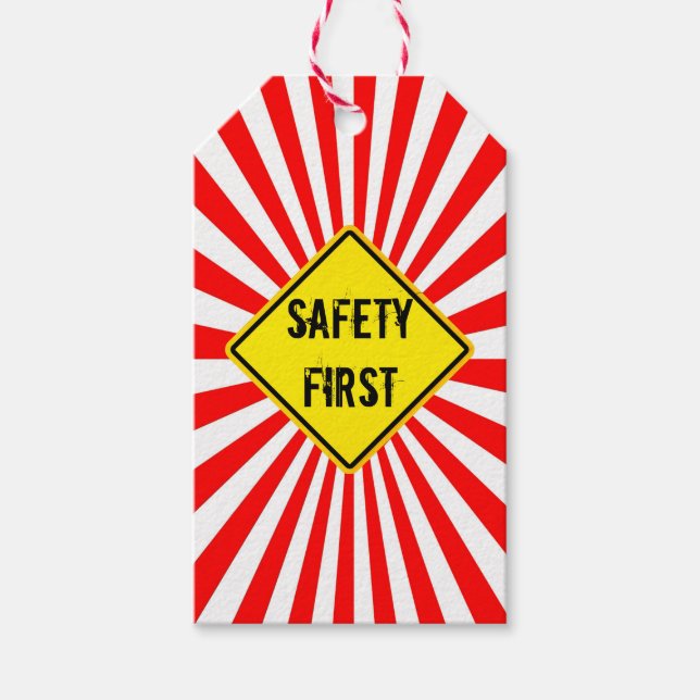 Etiqueta Para Presente safety first (Frente)