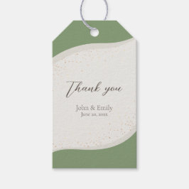 Etiqueta Para Presente Sage Green Abstrato Wedding Favor