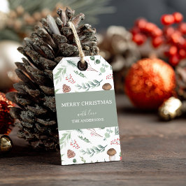 Etiqueta Para Presente Sage Green Holiday Gift Tag