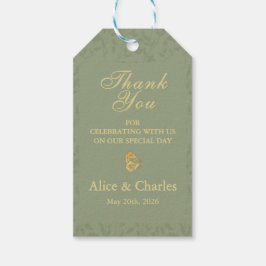 Etiqueta Para Presente Sage Green Wedding Tag Favor