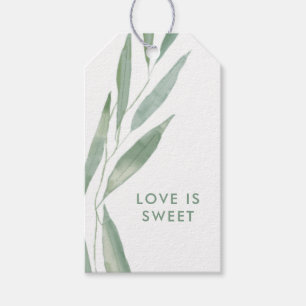 Etiqueta Para Presente Sage Greenery Love é doce, favor do casamento