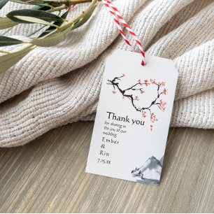 Etiqueta Para Presente Sakura Mountain   Casamento Casual Obrigado