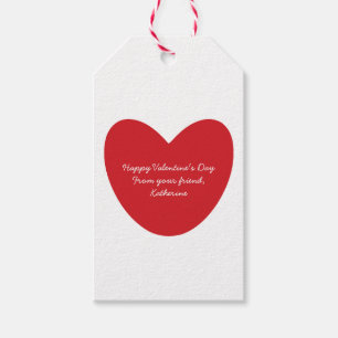 Etiqueta Para Presente sala de aula de feliz dia de os namorados vermelho