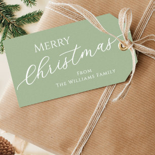 Etiqueta Para Presente Sala de Natal Mínima Elegante
