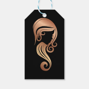 Etiqueta Para Presente Salão de Cabelo e Maquiagem para Festa de Menina B