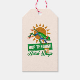 Etiqueta Para Presente Salto através do Sapo da árvore amazônica nos Duro