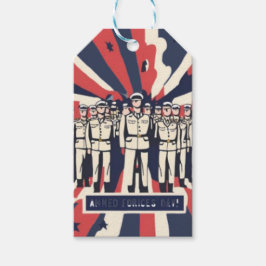 Etiqueta Para Presente "Salute ao Serviço: Feliz Dia das Forças Armadas"T