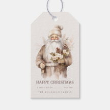Santa Claus, Calor Natural, Tag de presente de Nat